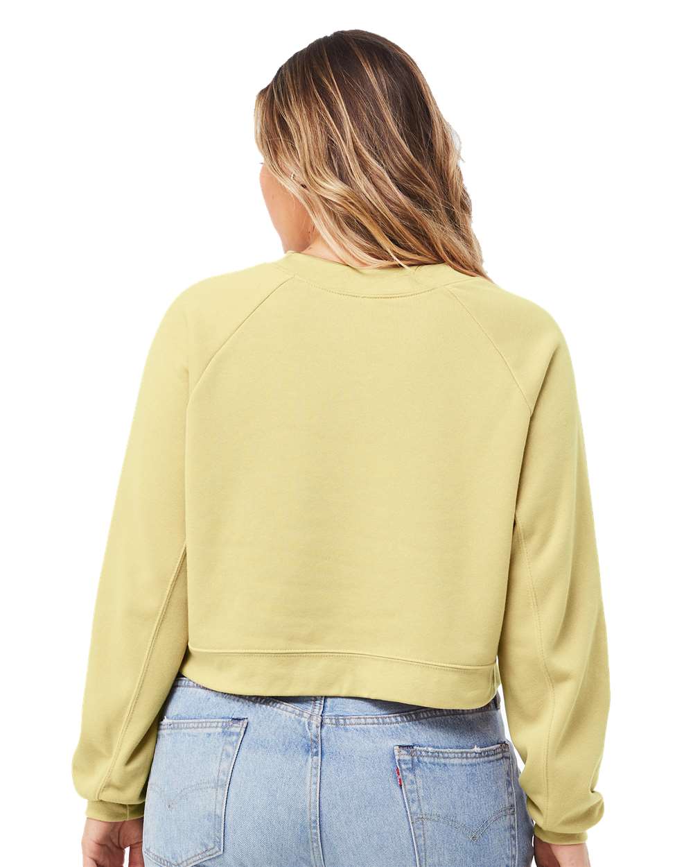Women's Crop Raglan Fleece Crewneck Sweatshirt