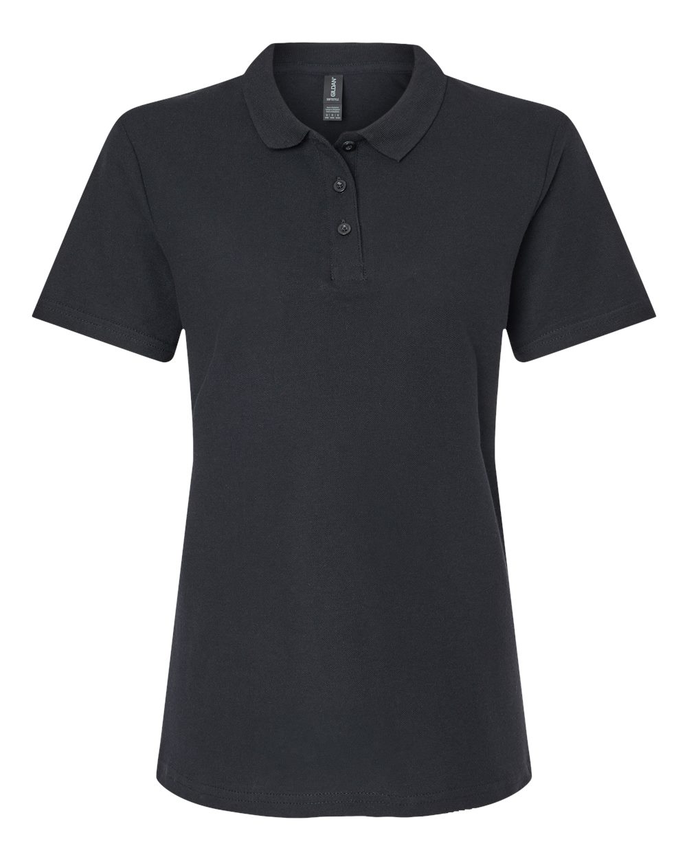Gildan 64800L Ladies Softstyle Double Pique Polo Shirt - Black - L