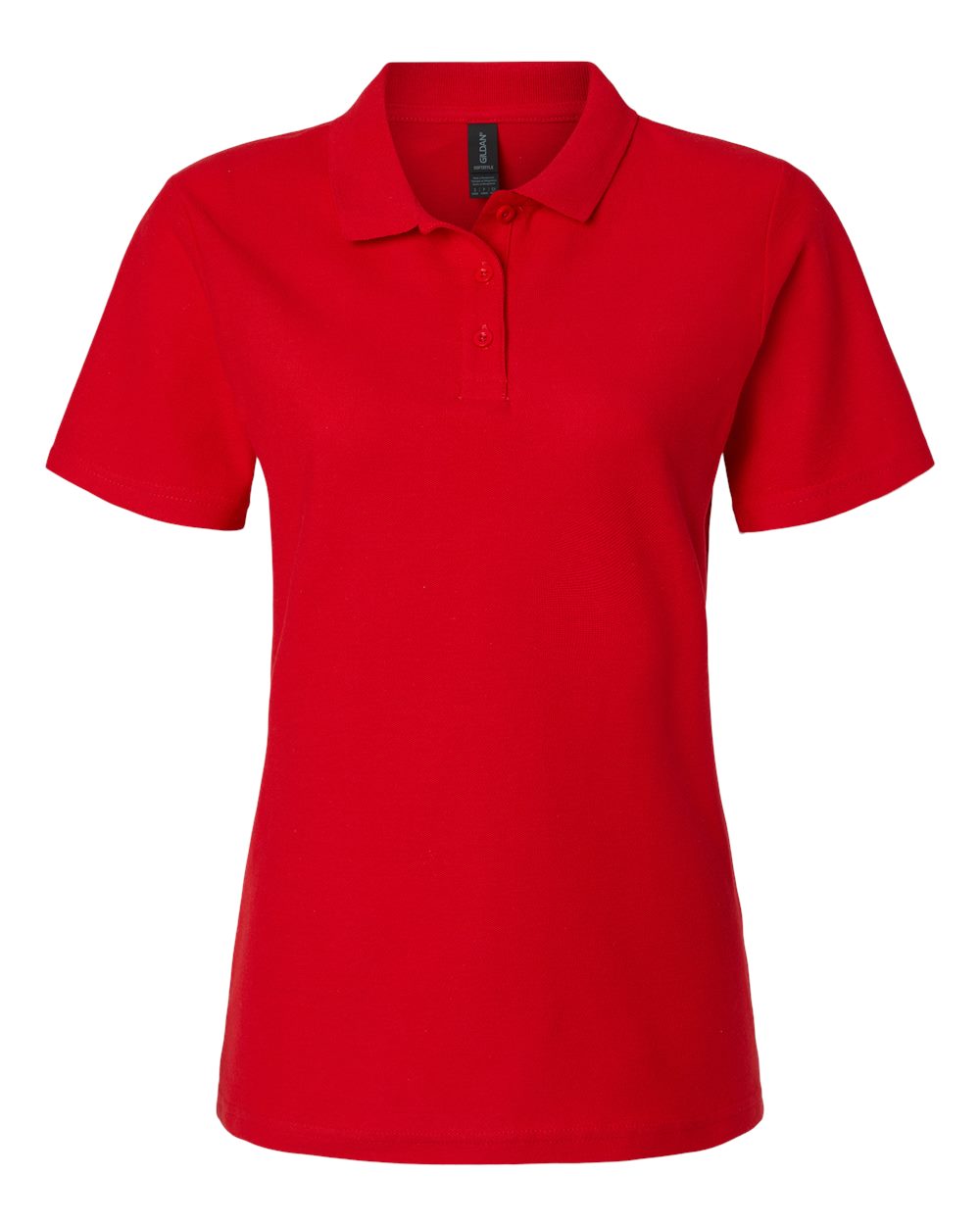 Gildan 64800L Ladies Softstyle Double Pique Polo Shirt - Red - 2XL