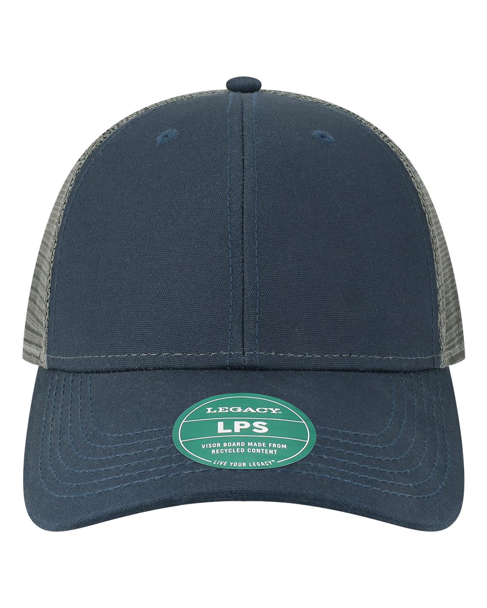 Legacy Lo-Pro Snapback Trucker Cap, Adjustable, Navy-Dark Grey
