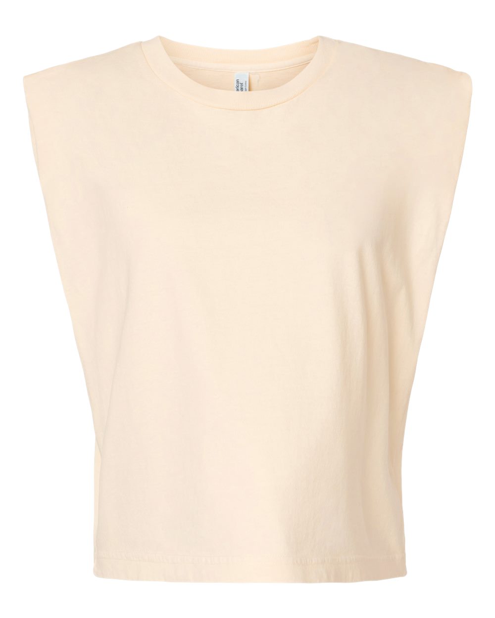 American Apparel Women’s Heavyweight Cotton, Boxy, Cropped, and Garment Dyed Muscle T-Shirt, Style G307GD, 2-Pack, Faded Cream (2-pack), Small