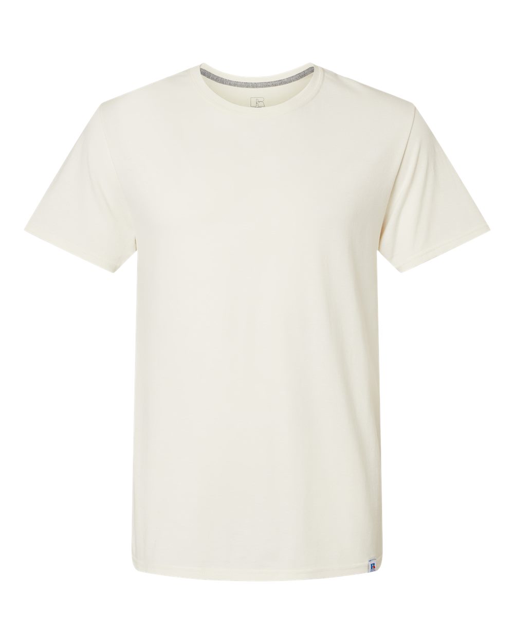 Russell Athletic Mens Performance-Cotton, Short Sleeve Dri Power T-Shirt. Vintage White