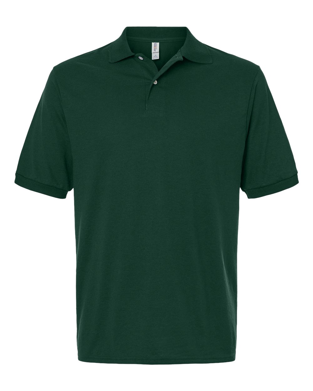 Jerzees Men's SpotShield Stain Resistant Polo Shirts (Short & Long, P-Short Sleeve-Forest Green, Large