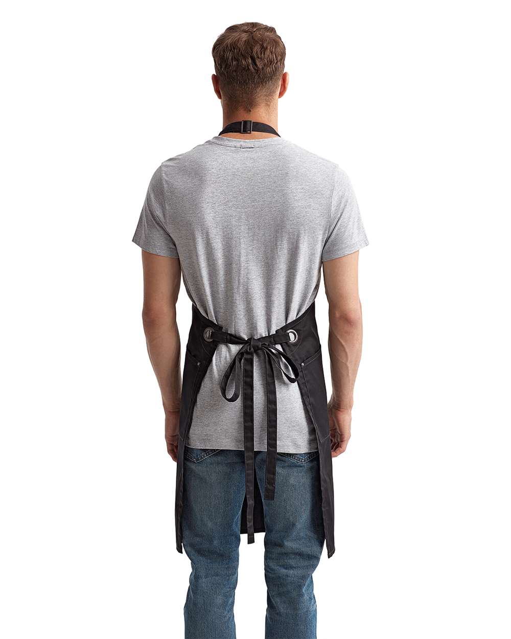 Barley Contrast Stitch Recycled Bib Apron