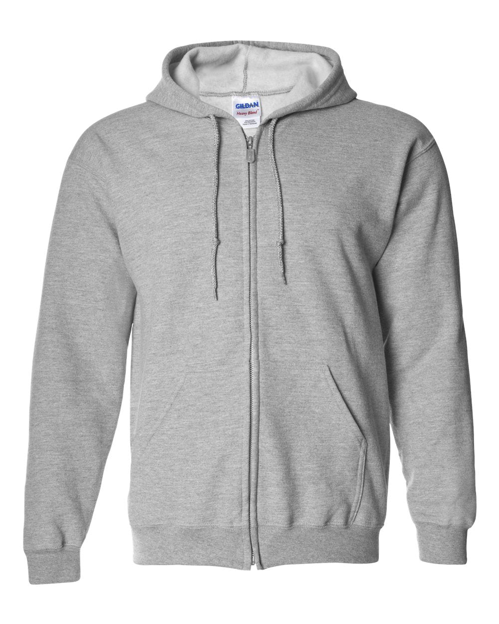 Gildan - Heavy Blend Full-Zip Hooded Sweatshirt - 18600-5XL - Graphite Heather