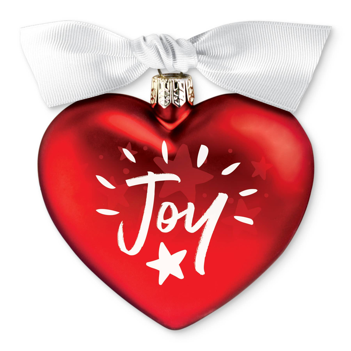 Lighthouse Christian Products Joy in God's Love Red Heart 3.5 x 3.5 Glass Holiday Ornament