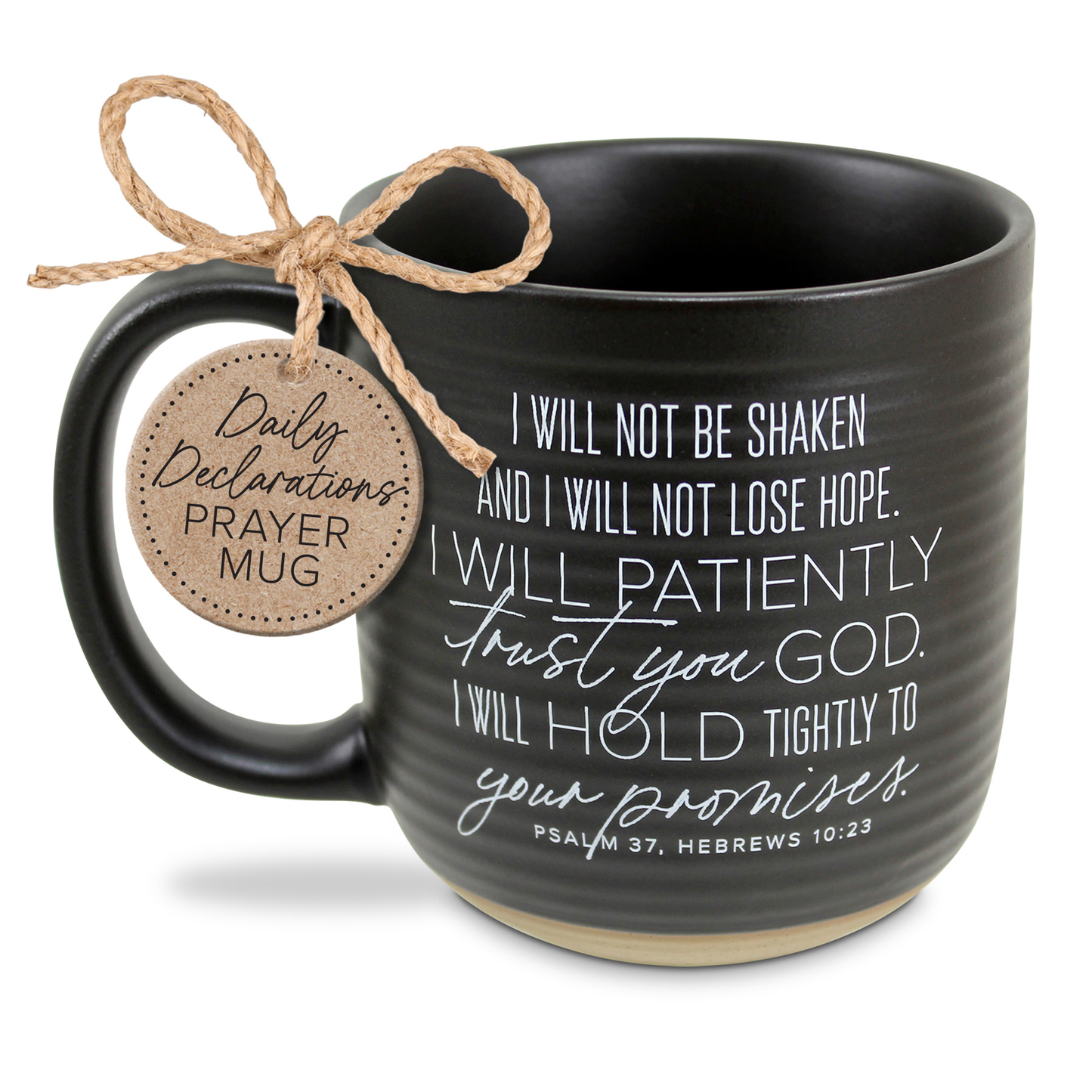 Lighthouse Christian Products Will Not Be Shaken Brown 20 Ounce Ceramic Coffee Cup Mug