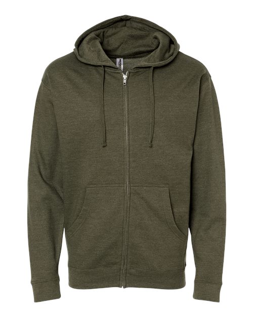 Independent Trading Co. Unisex Midweight Full-Zip Hooded Sweatshirt