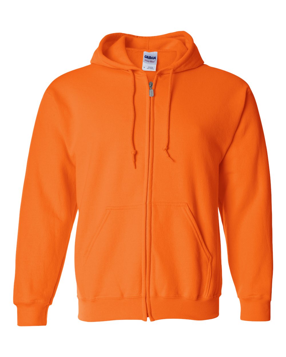 Gildan Adult Heavy Blend Full-Zip Hooded Sweatshirt (Orange) (5X-Large)