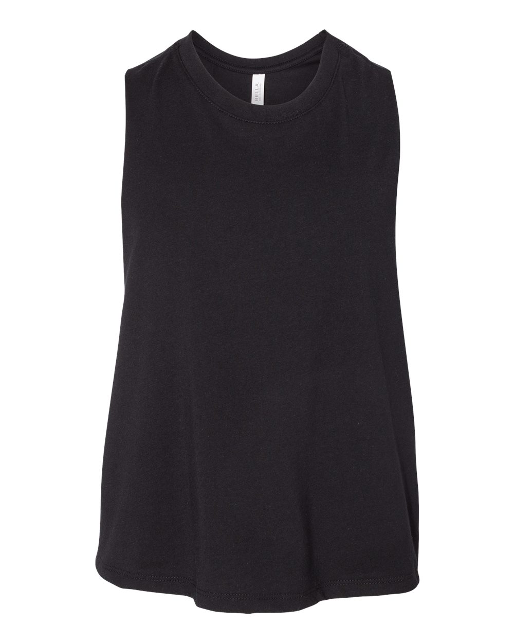 BELLA+CANVAS Womens Sueded Crop Tank T Shirt, Black, Medium US
