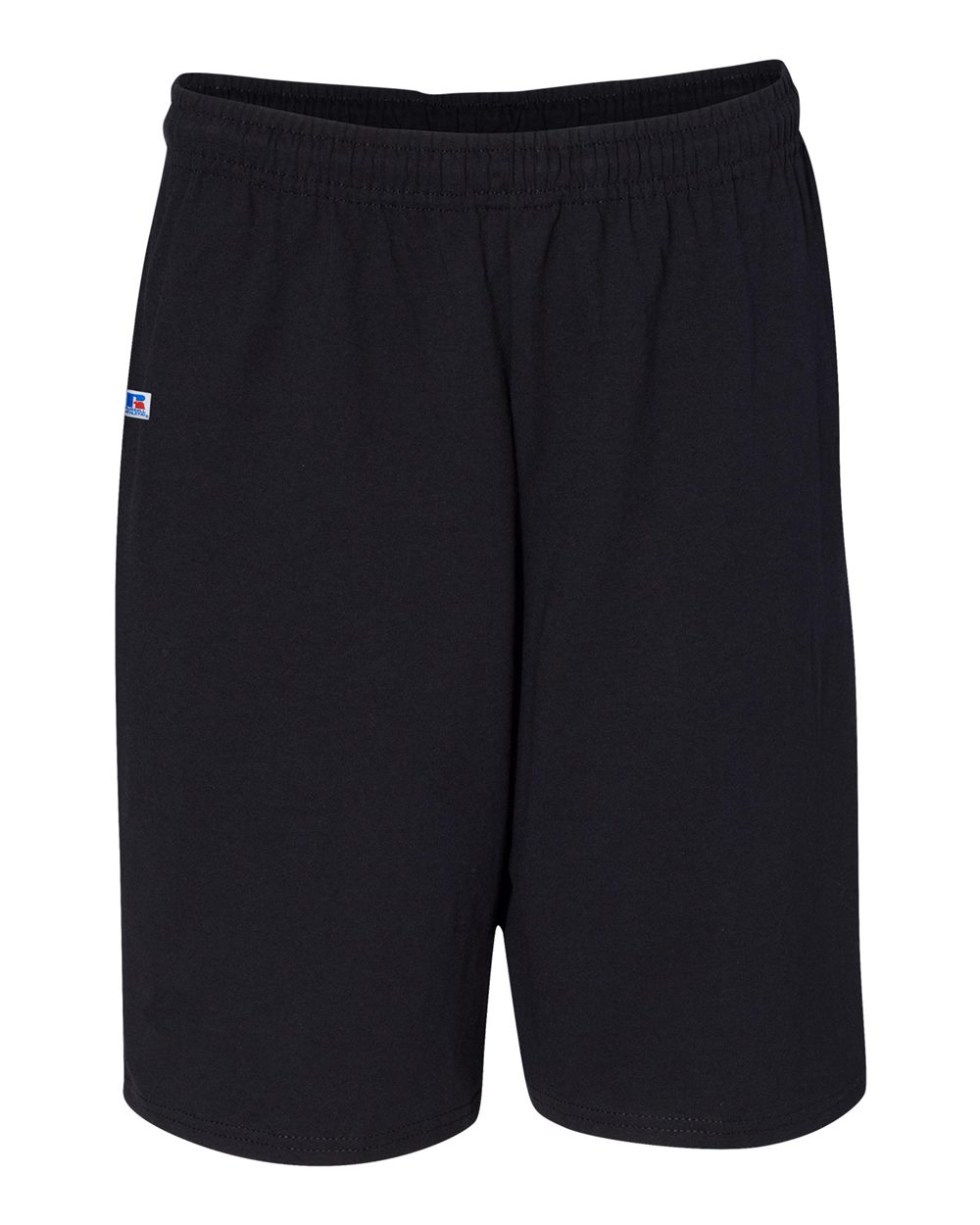 Russell Athletic Men's Premium Ringspun Cotton Short with Pockets, Black, Large