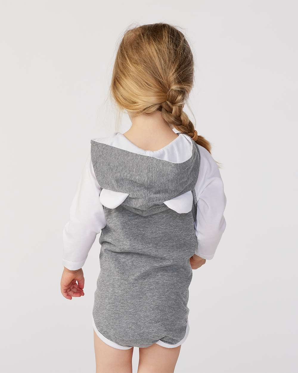 Infant Fine Jersey Character Hooded Long Sleeve Bodysuit with Ears