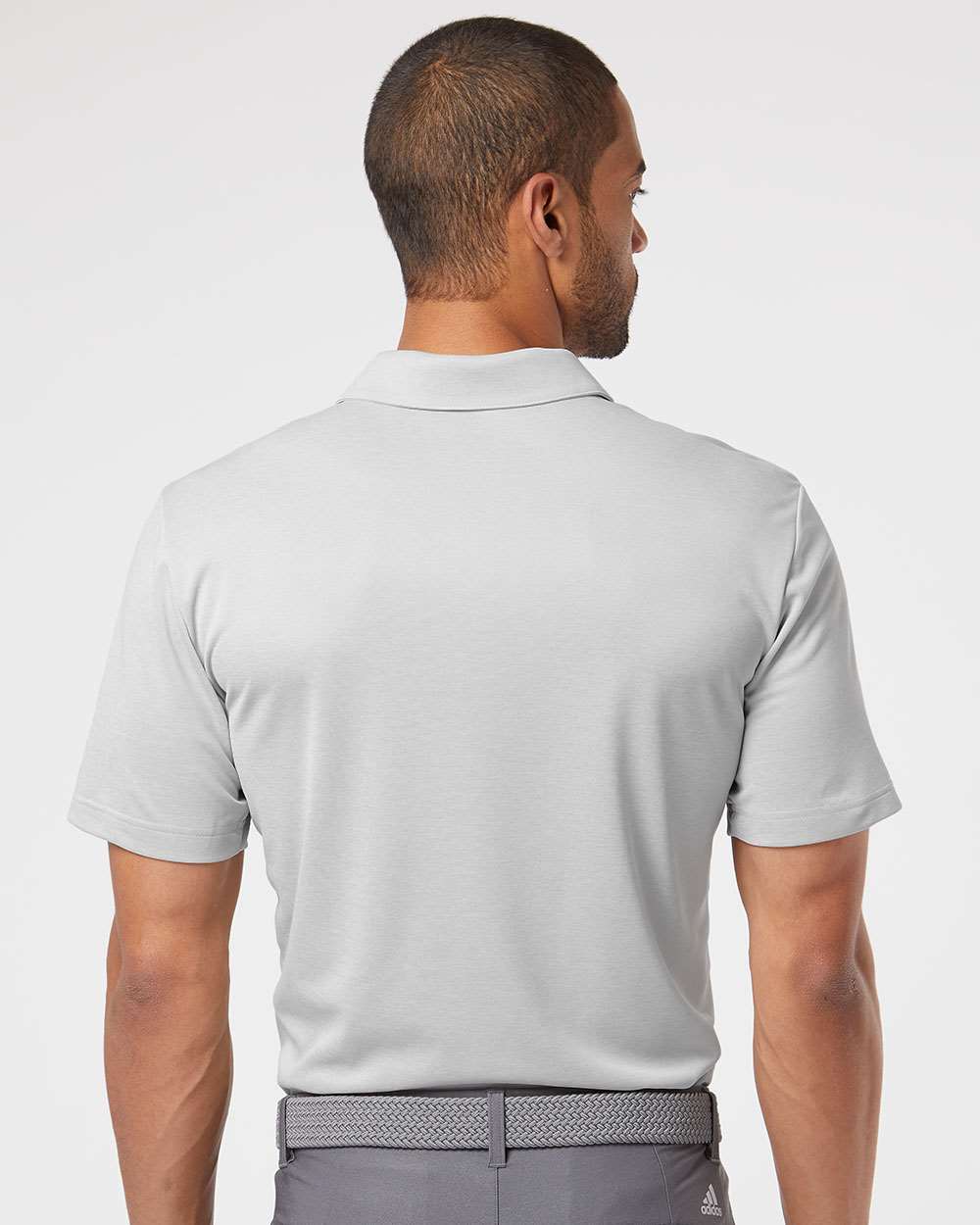 Men's Heathered Colorblocked 3-Stripes Polo