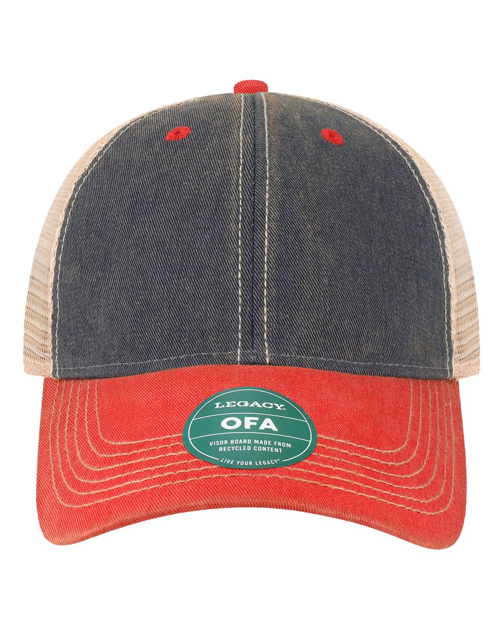 Legacy Old Favorite Trucker Cap One Size Navy/Scarlet Red/Khaki