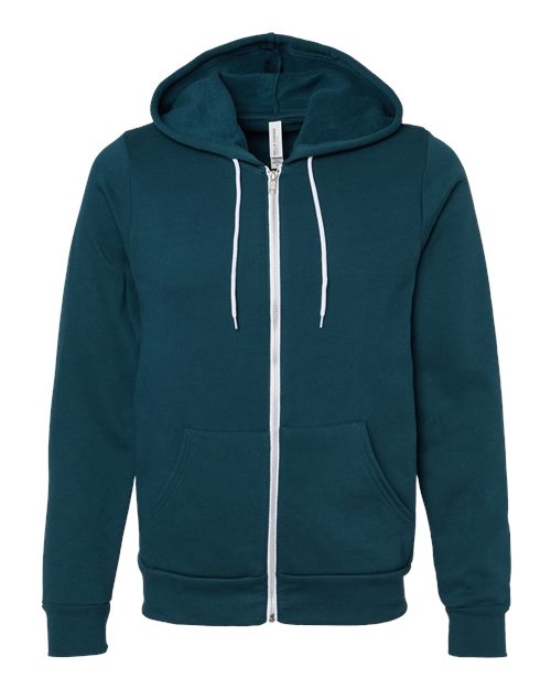 BELLA + CANVAS Unisex Sponge Fleece Full-Zip Hoodie Sweatshirt