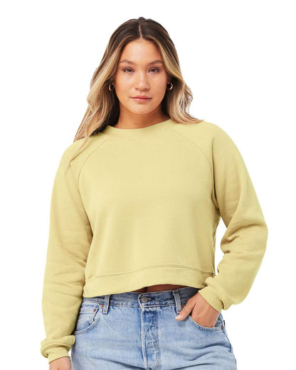 Women's Crop Raglan Fleece Crewneck Sweatshirt