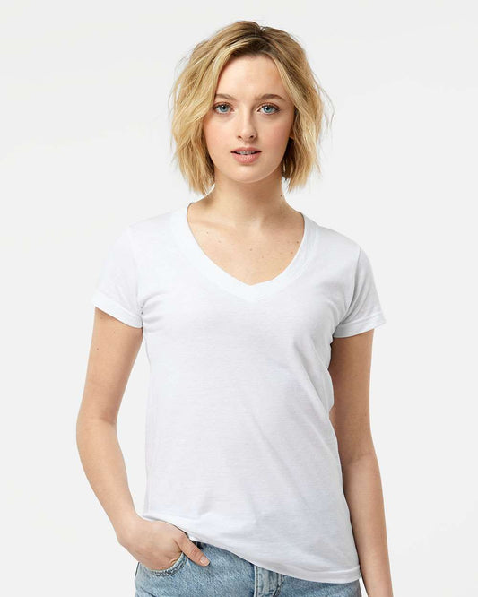 Women's Fine Jersey t-V-Neck T-Shirt