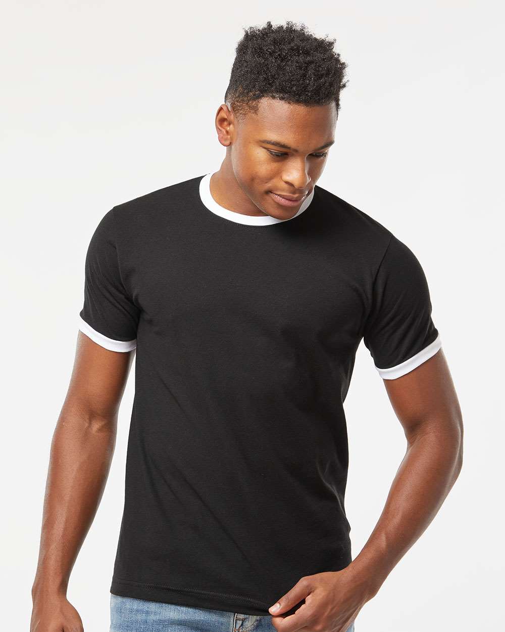 Unisex Fine Jersey Ringer T-Shirt