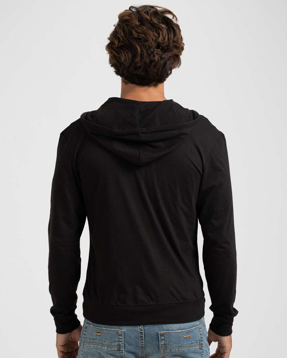 Unisex Beach Full-Zip Hooded Long Sleeve T-Shirt