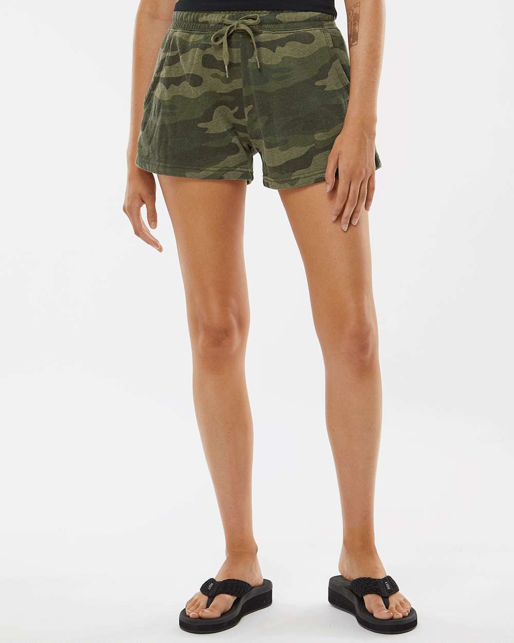 WomenÃ‚â€™s Lightweight California Wave Wash Fleece Shorts