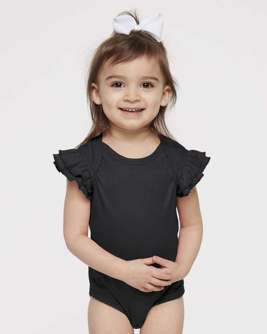 Infant Flutter Sleeve Baby Rib Bodysuit