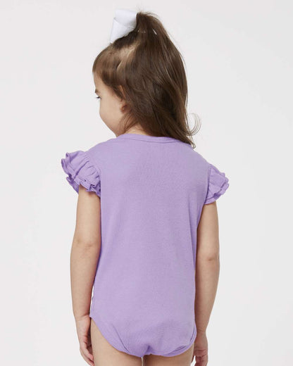 Infant Flutter Sleeve Baby Rib Bodysuit