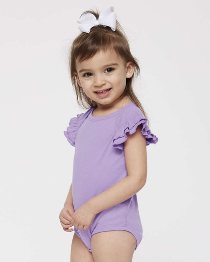 Infant Flutter Sleeve Baby Rib Bodysuit