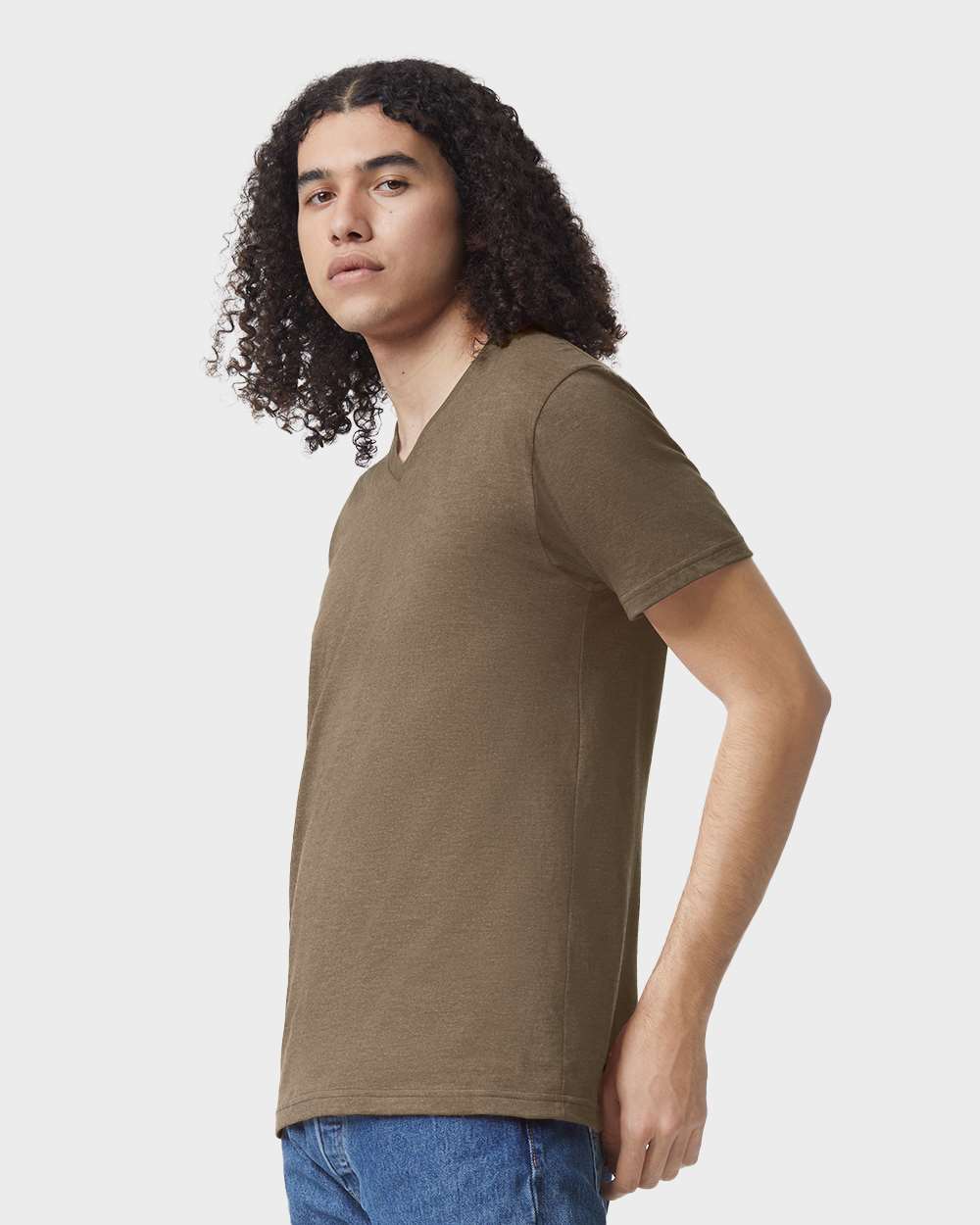Unisex CVC V-Neck Tee