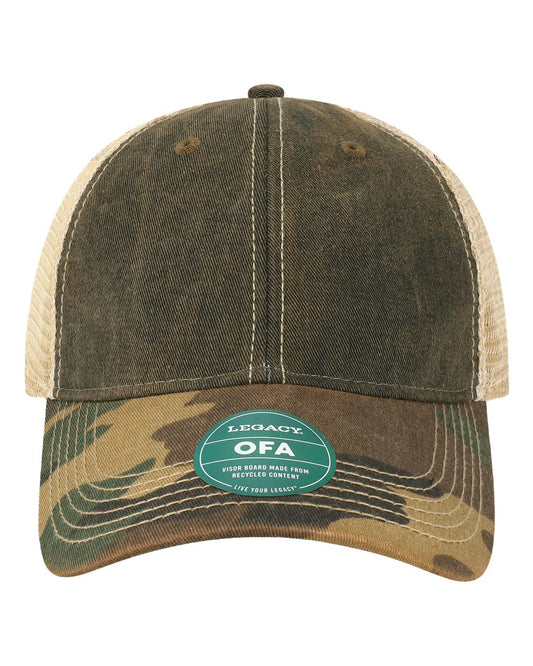 Legacy Old Favorite Trucker Cap, One Size, Black-Army Camo-Khaki