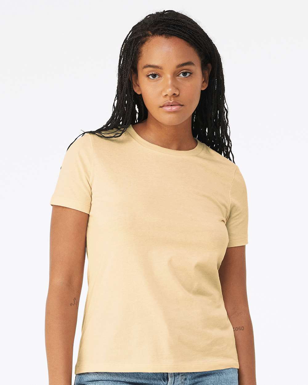 WomenÃ‚â€™s Relaxed Fit Heather CVC Tee