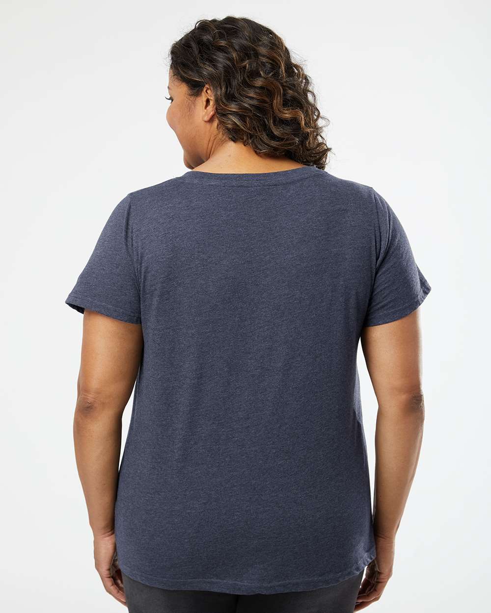 Women's Curvy Collection Fine Jersey V-Neck Tee