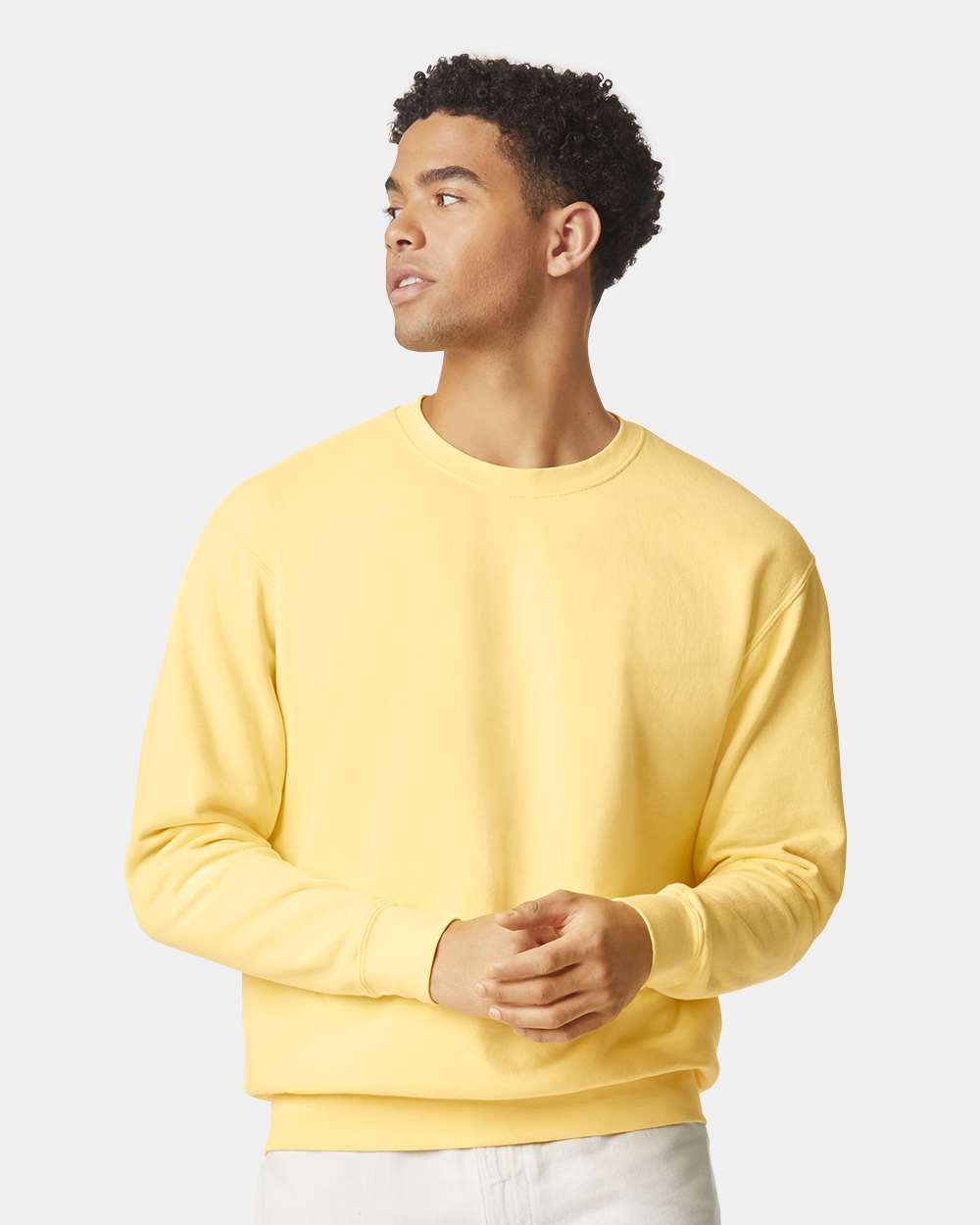 Unisex Garment-Dyed Lightweight Fleece Crewneck Sweatshirt