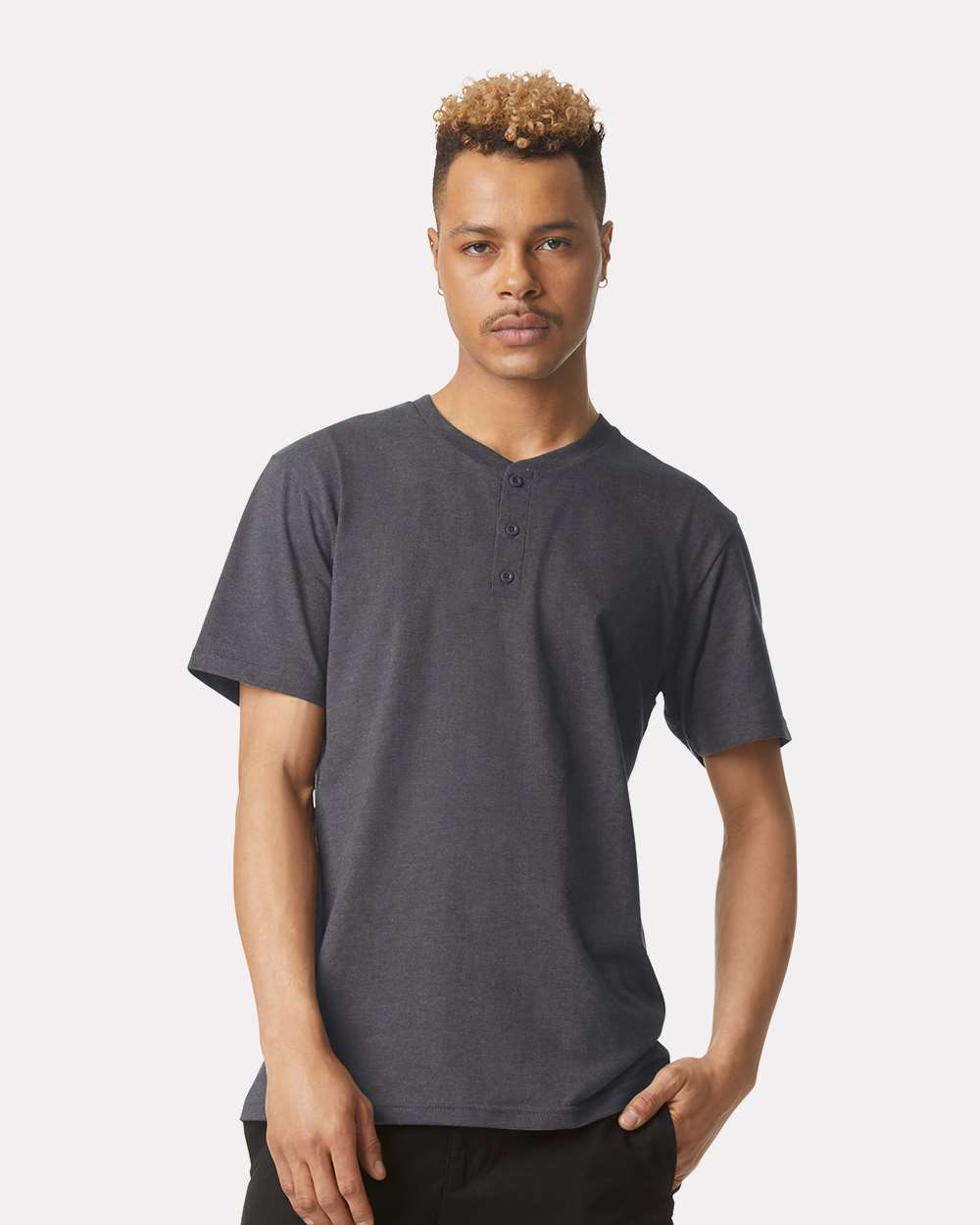 Unisex CVC Henley Tee