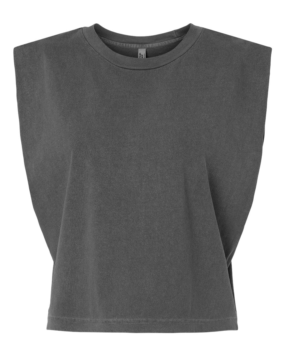 American Apparel Womenâ€™s Heavyweight Cotton, Boxy, Cropped, and Garment Dyed Muscle T-Shirt, Style G307GD, 2-Pack, Faded Black (2-pack), X-Large