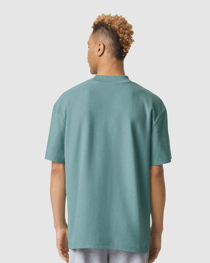 Unisex Pique Mockneck Tee