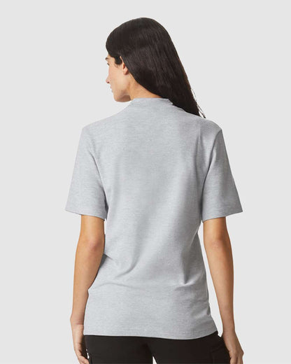 Unisex Pique Mockneck Tee