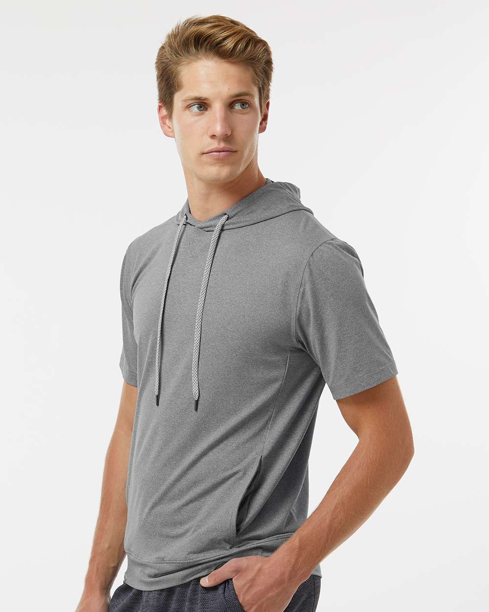 Men's Eco ReviveÂ™ Ventura Soft Knit Short Sleeve Hooded Sweatshirt