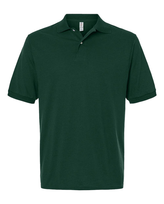 Jerzees Men's SpotShield Stain Resistant Polo Shirts (Short & Long, P-Short Sleeve-Forest Green, Medium