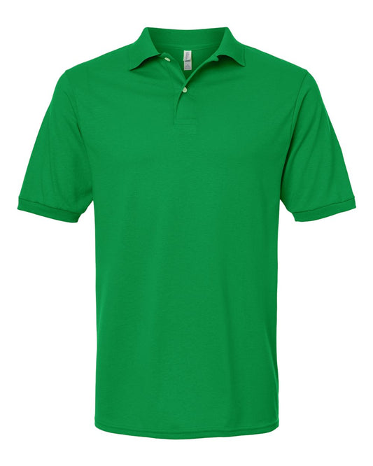 Jerzees Men's SpotShield Stain Resistant Polo Shirts (Short & Long, P-Short Sleeve-Kelly Green, Small
