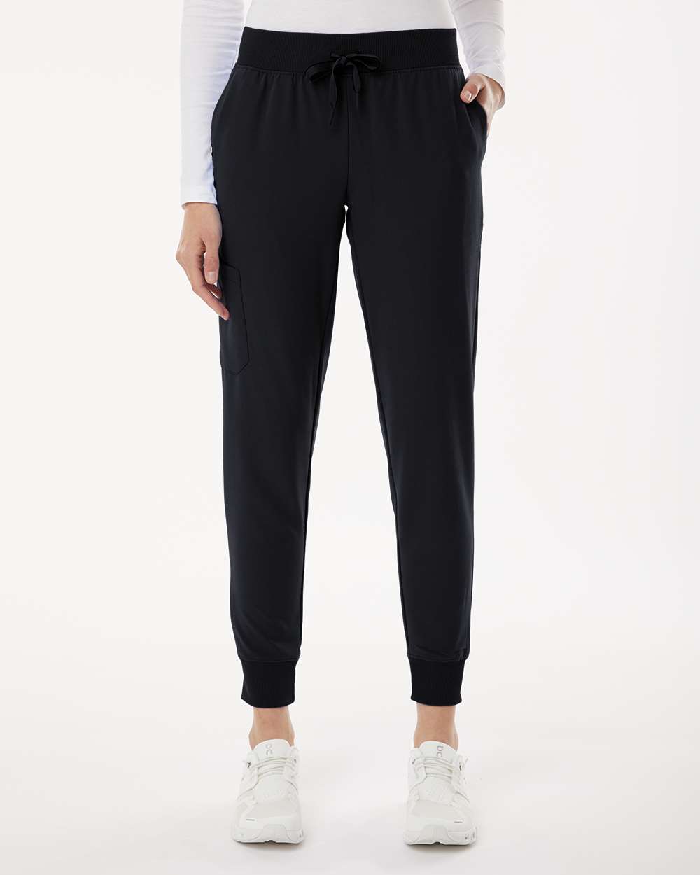Women's Petite Sizes Silex Knit-Waist Scrub Joggers