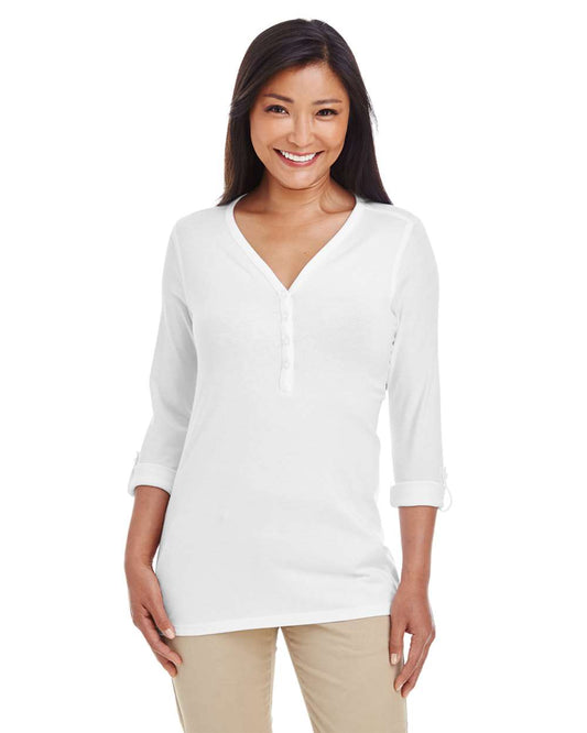 Women's Perfect FitÃ‚â„¢ Y-Placket Convertible Sleeve Knit Top