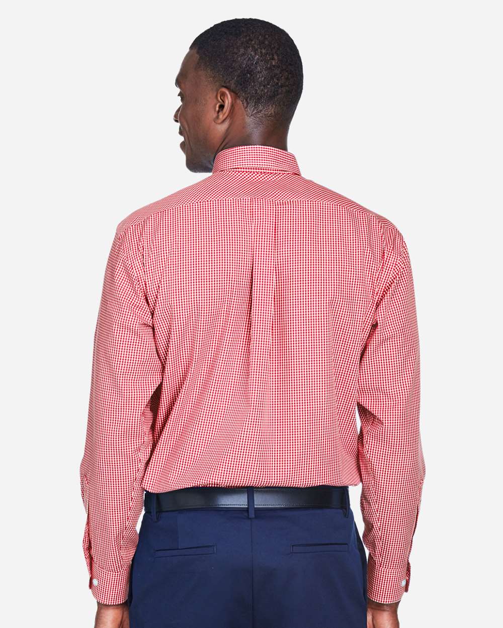 Men's Crown CollectionÂ® Gingham Check Woven Dress Shirt