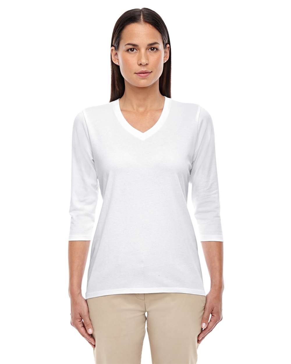 Women's Perfect FitÃ‚â„¢ Bracelet-Length t-V-Neck Top