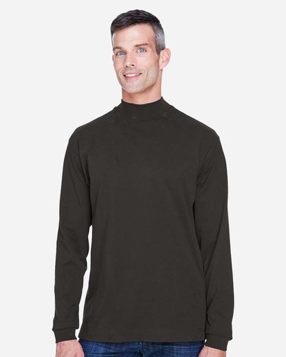 Unisex Sueded Jersey Mock Neck T-Shirt