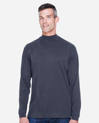 Unisex Sueded Jersey Mock Neck T-Shirt