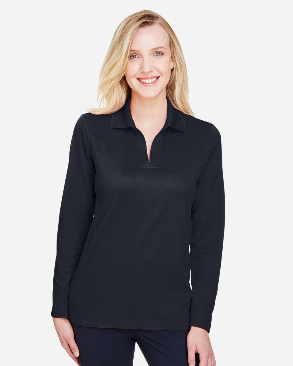 Women's CrownLux PerformanceÃ‚Â®Ã‚Â Plaited Long Sleeve Polo