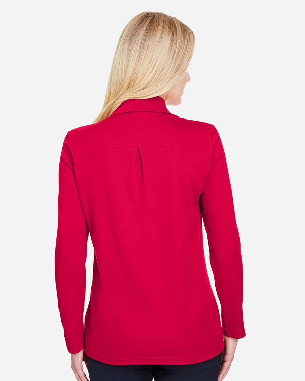 Women's CrownLux PerformanceÃ‚Â®Ã‚Â Plaited Long Sleeve Polo