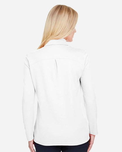 Women's CrownLux PerformanceÃ‚Â®Ã‚Â Plaited Long Sleeve Polo