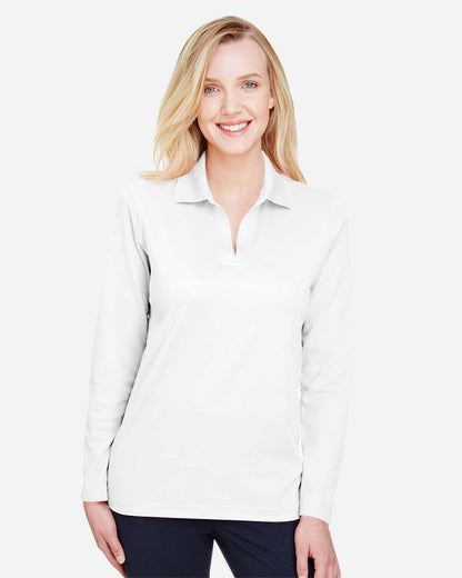 Women's CrownLux PerformanceÃ‚Â®Ã‚Â Plaited Long Sleeve Polo