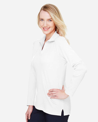 Women's CrownLux PerformanceÃ‚Â®Ã‚Â Plaited Long Sleeve Polo